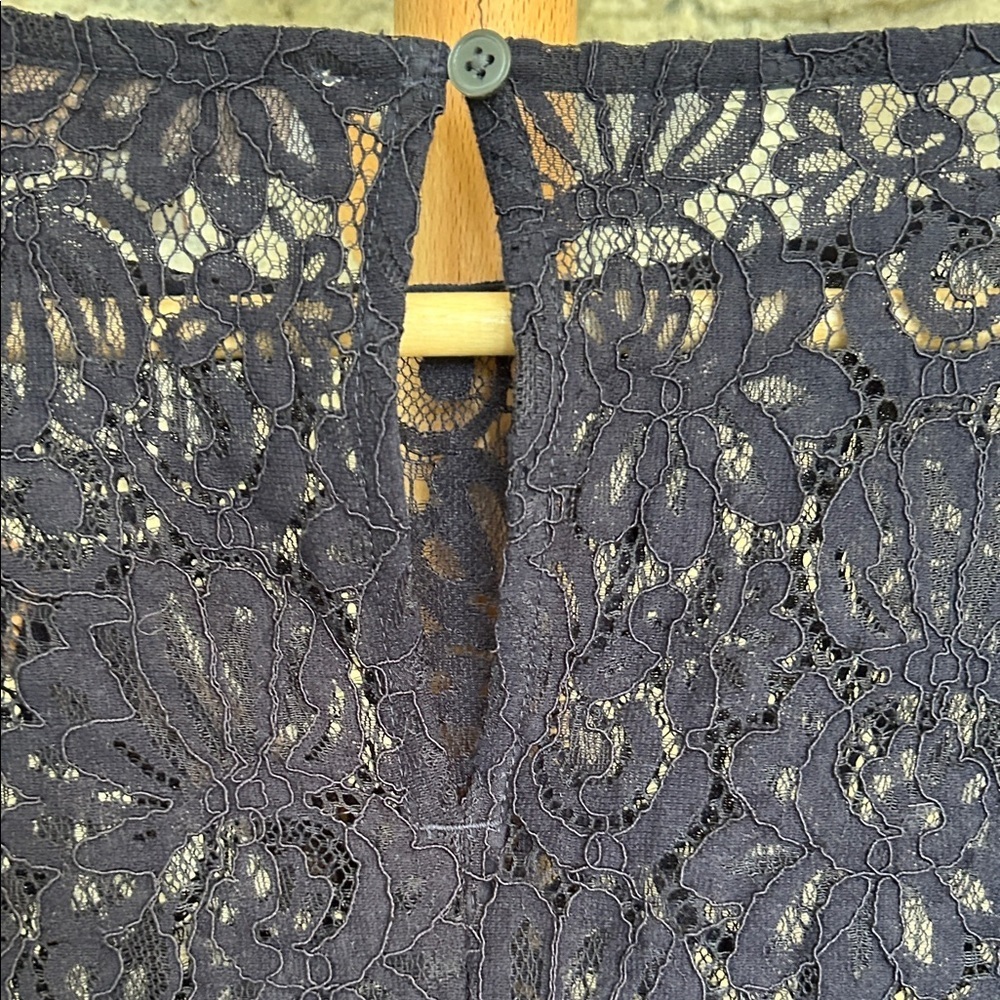 Navy Lace Women's Top - Picture 5 of 8